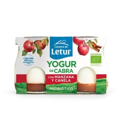 Yogur de cabra con manzana y canela 2x125