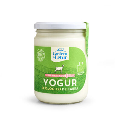 Yogur ecológico de cabra desnatado de 420 g. Cantero de Letur