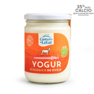 Yogur ecológico de oveja desnatado de 420 g. Cantero de Letur