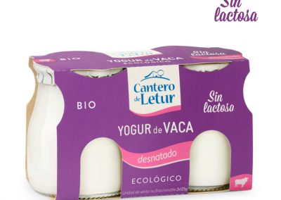 Yogur de vaca sin lactosa desnatado El Cantero de Letur