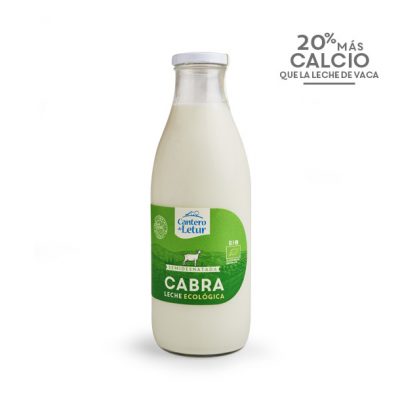 Leche ecológica de cabra semidesnatada. Cantero de Letur