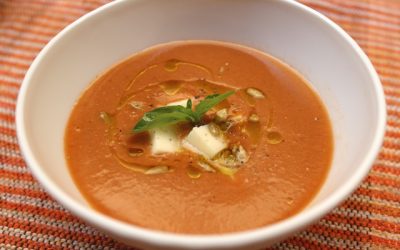 Gazpacho de albahaca y queso de vaca El Cantero de Letur