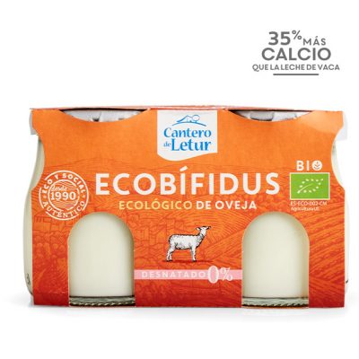 Ecobífidus desnatado de oveja ecológica. Cantero de Letur